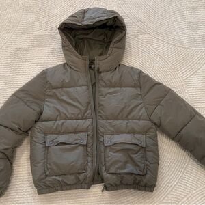 H&M Olive Puffer Jacket Size S